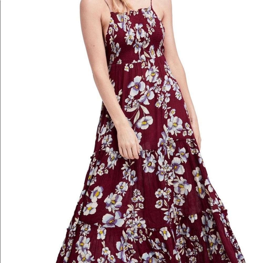 NWT Free People Garden Party dress,red XS, black S